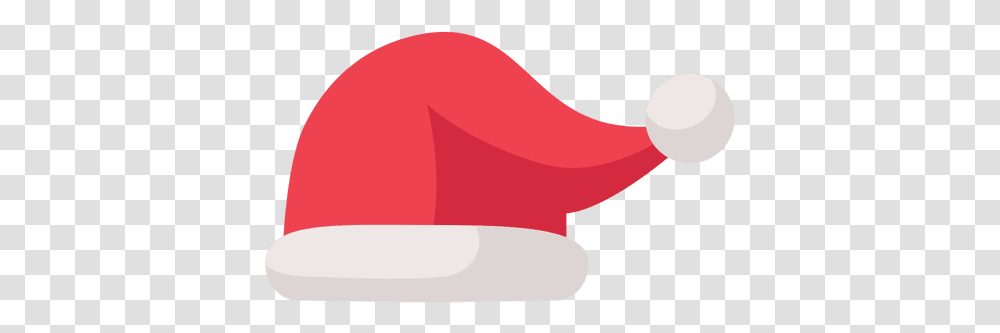 Red Santa Claus Hat Flat Icon 10 Christmas Hat Icon, Baseball Cap, Clothing, Apparel, Pill Transparent Png