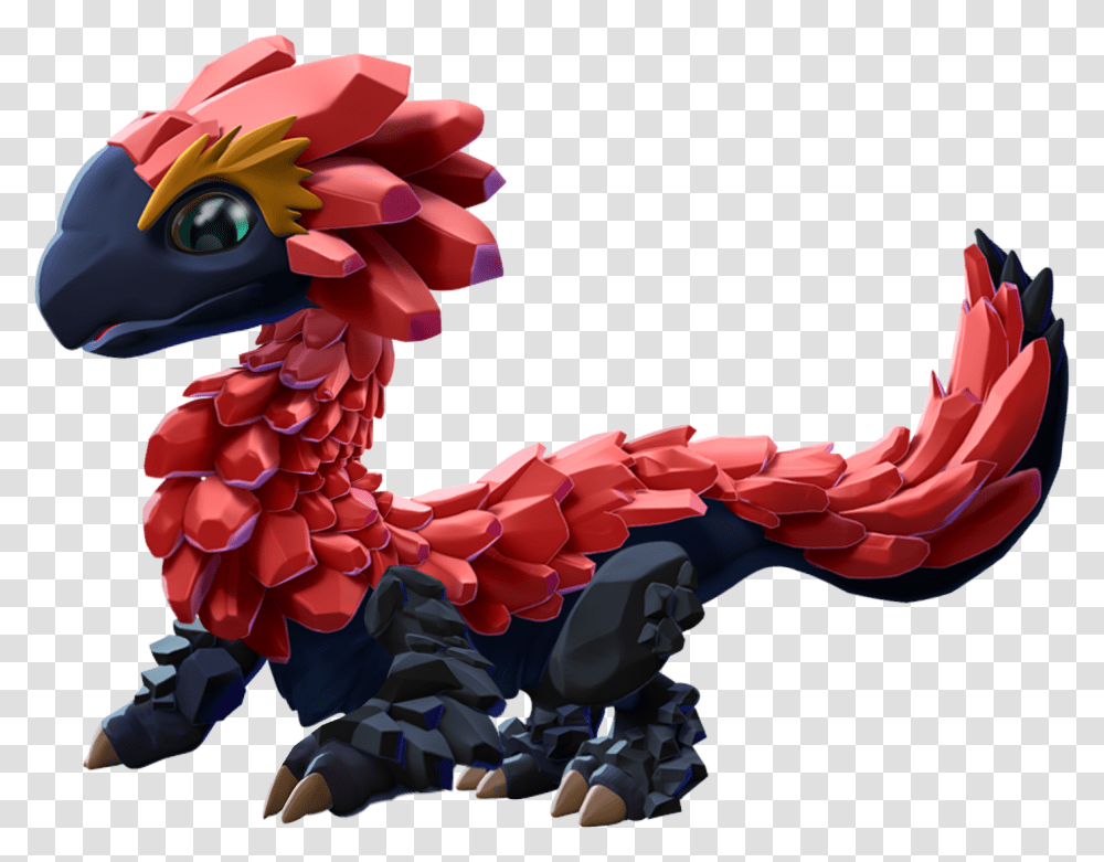 Red Scale Dragon, Toy, Beak, Bird, Animal Transparent Png