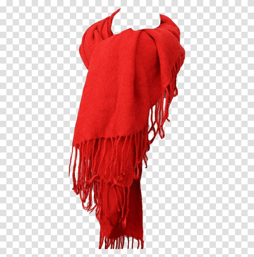 Red Scarf Photos Scarf, Clothing, Apparel, Stole, Person Transparent Png