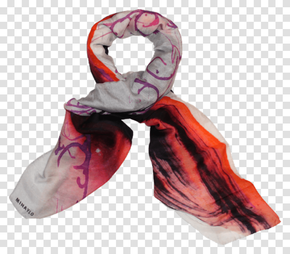 Red Scarf Scarf, Apparel, Person, Human Transparent Png