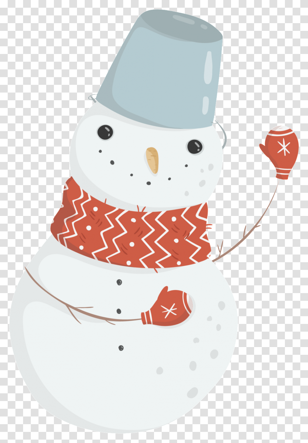 Red Scarf Snowman Cartoon Winter Free Buckle Snowman, Nature, Outdoors, Wedding Cake, Dessert Transparent Png