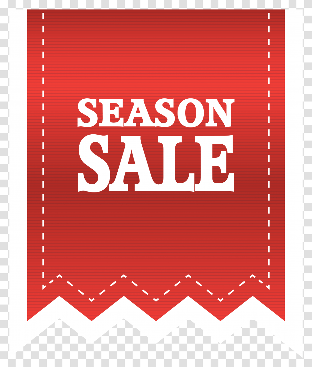 Red Season Sale Label Clipart Image Red Tag Sale, Advertisement, Poster, Flyer, Paper Transparent Png