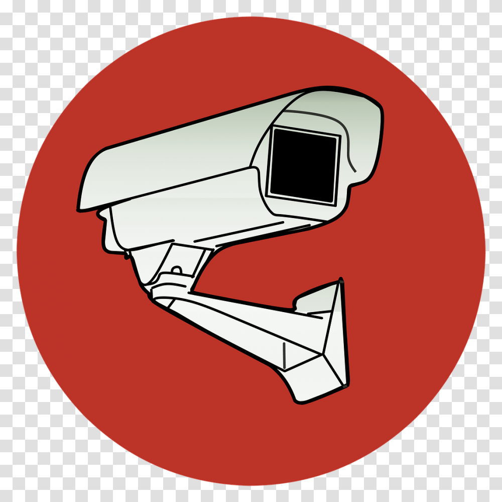 Red Security Camera Clipart, Blow Dryer, Appliance, Label, Electronics Transparent Png