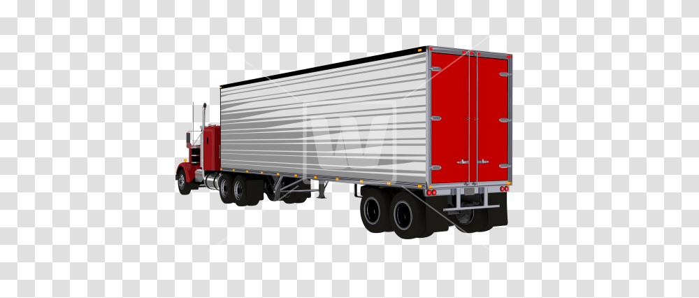 Red Semi Truck, Trailer Truck, Vehicle, Transportation, Bumper Transparent Png
