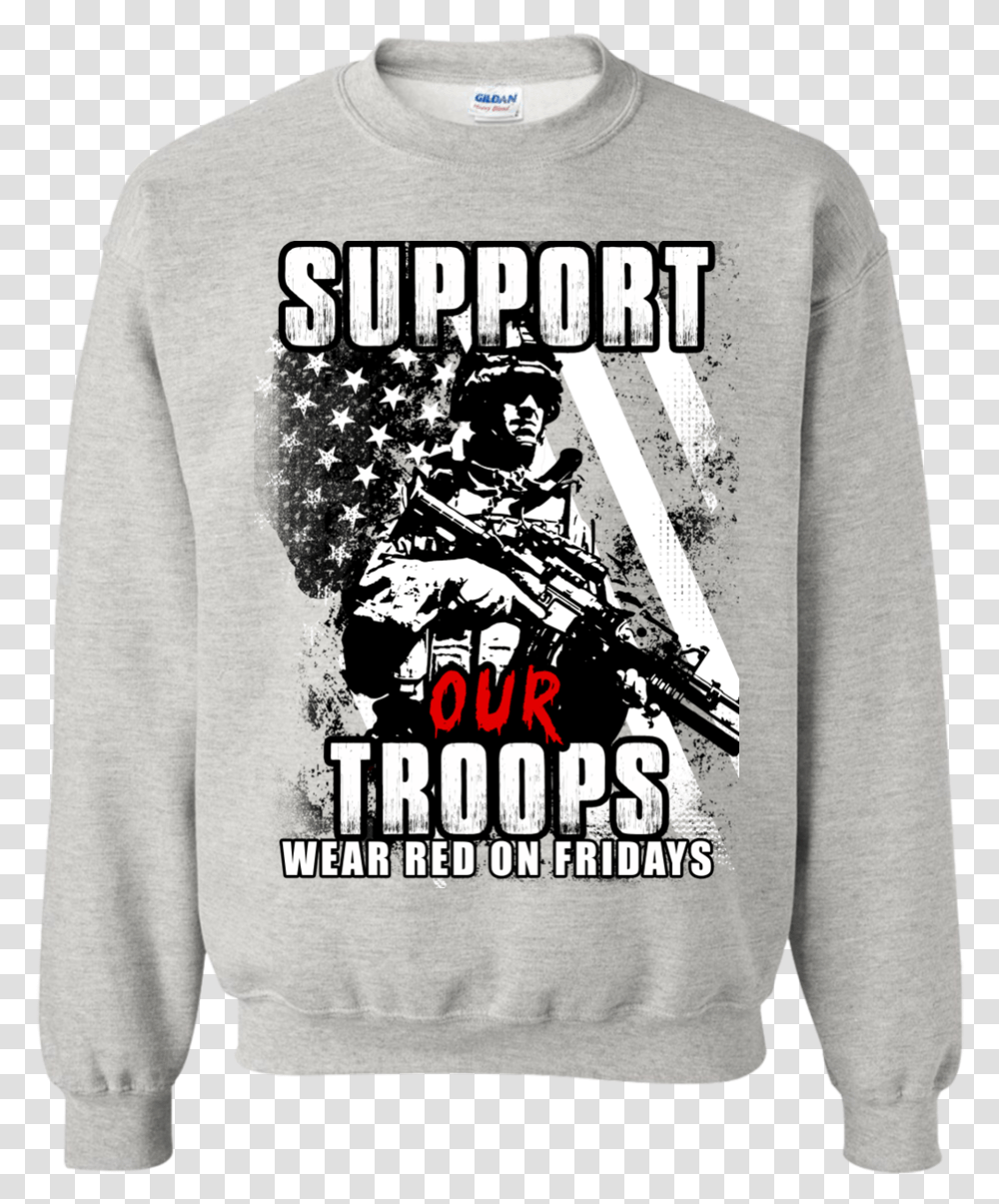 Red Shirt Friday Support Our Troops Pullover, Sweatshirt, Sweater, Sleeve Transparent Png