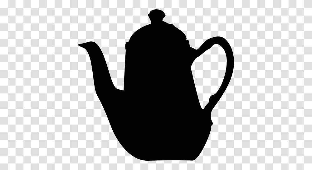 Red Silhouette Vector Clip Art Of Tea Pot, Pottery, Teapot Transparent Png