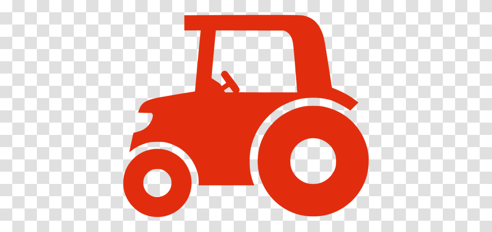 Red Silhouette Vector Image Of A Tractor, Machine, Pump Transparent Png