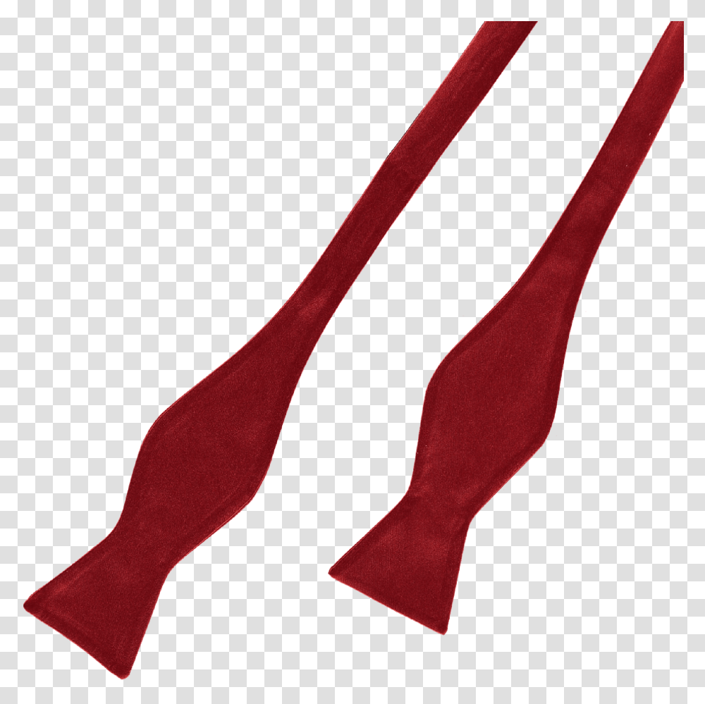 Red Silk Bow Tie Self Tie Yardsmen, Axe, Tool, Oars, Cutlery Transparent Png