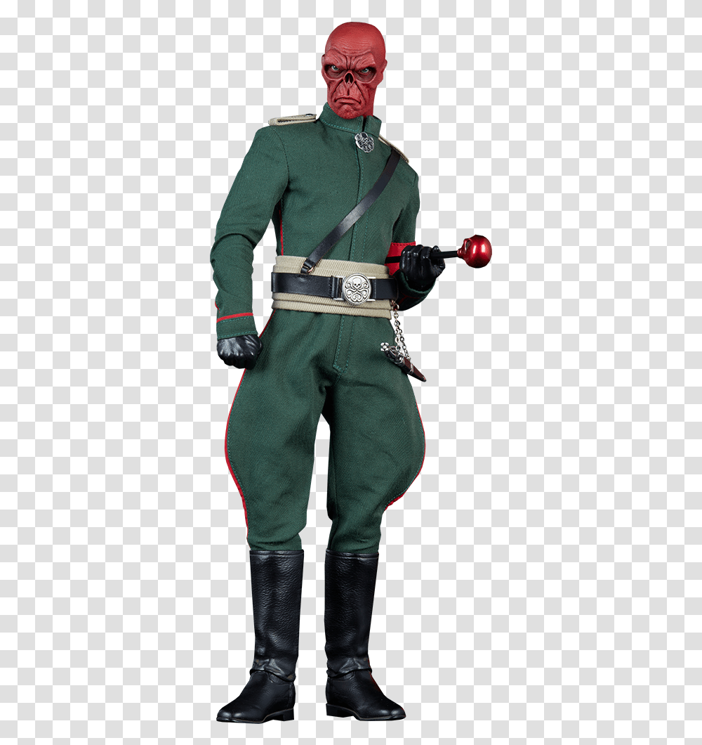 Red Skull Comic Uniform, Person, Pants, Military Uniform Transparent Png