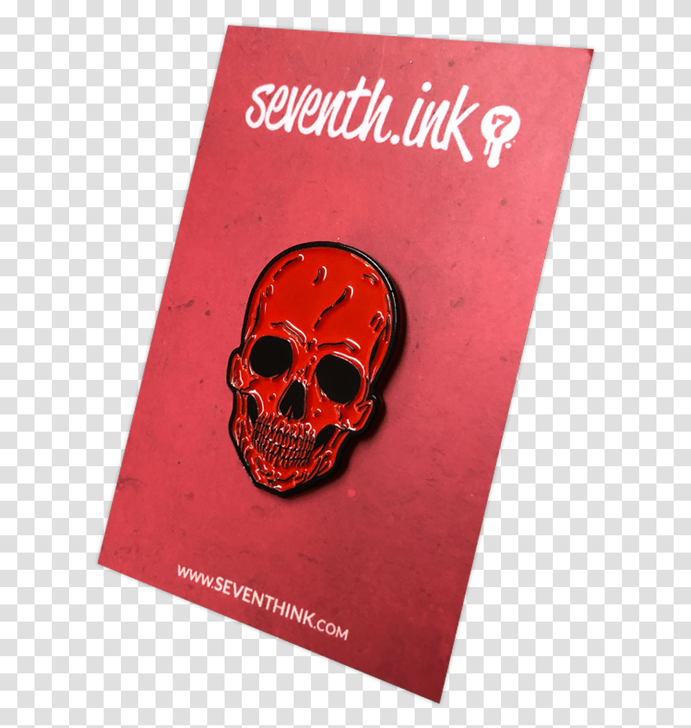 Red Skull Enamel Pin By Seventh Skull, Wristwatch, Book, Novel Transparent Png
