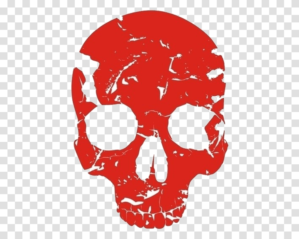 Red Skull Human Skeleton Bone Red Skull, Stain, Head, Poster, Advertisement Transparent Png