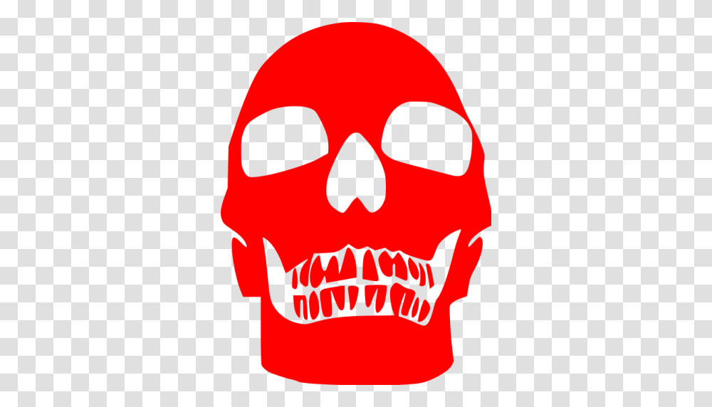 Red Skull Icon, Teeth, Mouth, Lip, Head Transparent Png