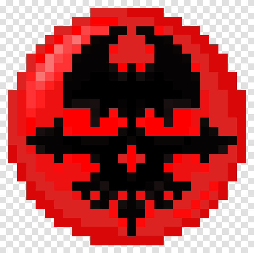 Red Skull Pin Deadpool Logo Pixel Art, Rug, Pac Man Transparent Png