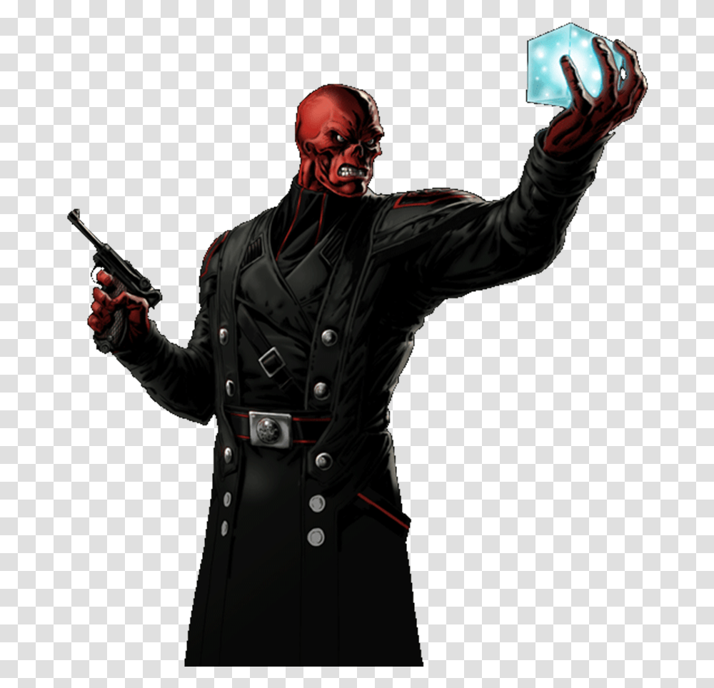 Red Skull Red Skull Marvel Alliance, Person, Hand, Weapon Transparent Png