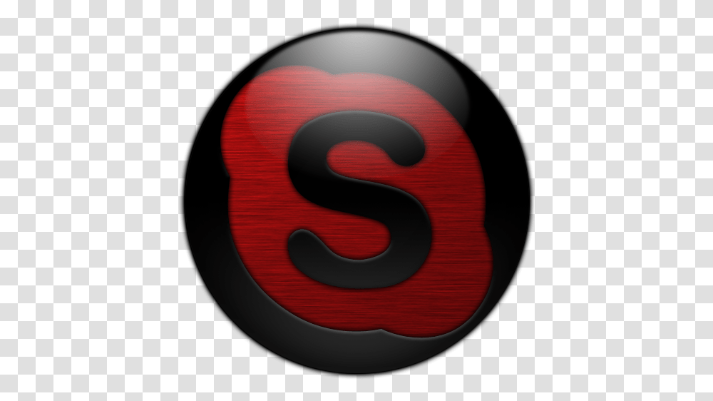 Red Skype Icon 416697 Free Icons Library Black And Red Icons Social, Alphabet, Text, Number, Symbol Transparent Png