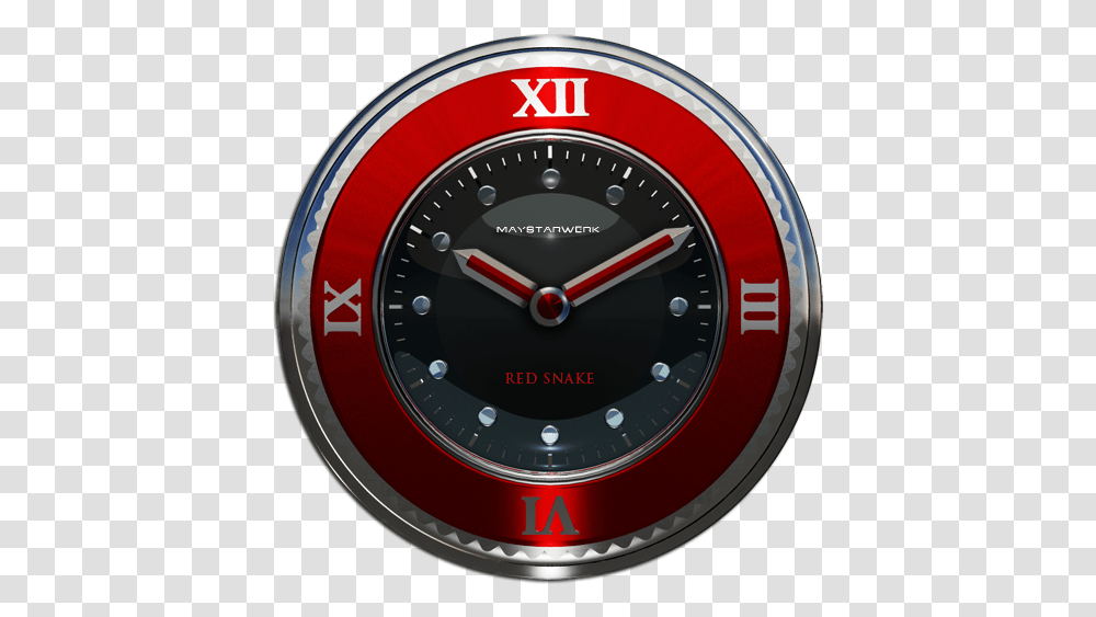 Red Snake Clock Widget Solid, Analog Clock, Wristwatch, Clock Tower, Architecture Transparent Png
