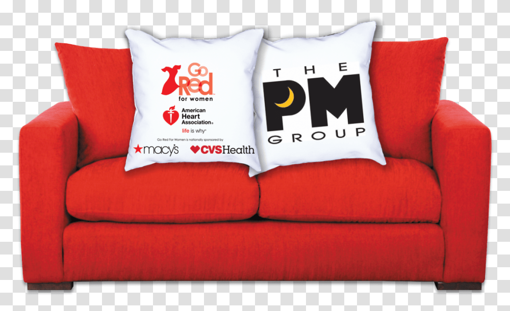 Red Sofa Tour 2017 Aha Go Red For Women American Heart Association Red Couch Tour, Pillow, Cushion, Furniture Transparent Png