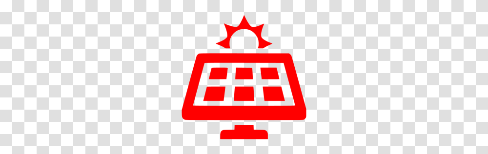 Red Solar Panel Icon, Logo, Trademark Transparent Png