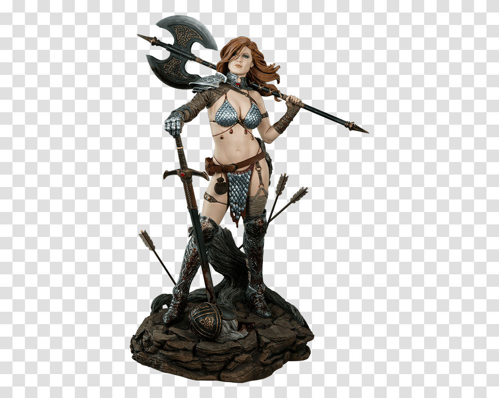 Red Sonja Figurine, Person, Costume, Sport Transparent Png