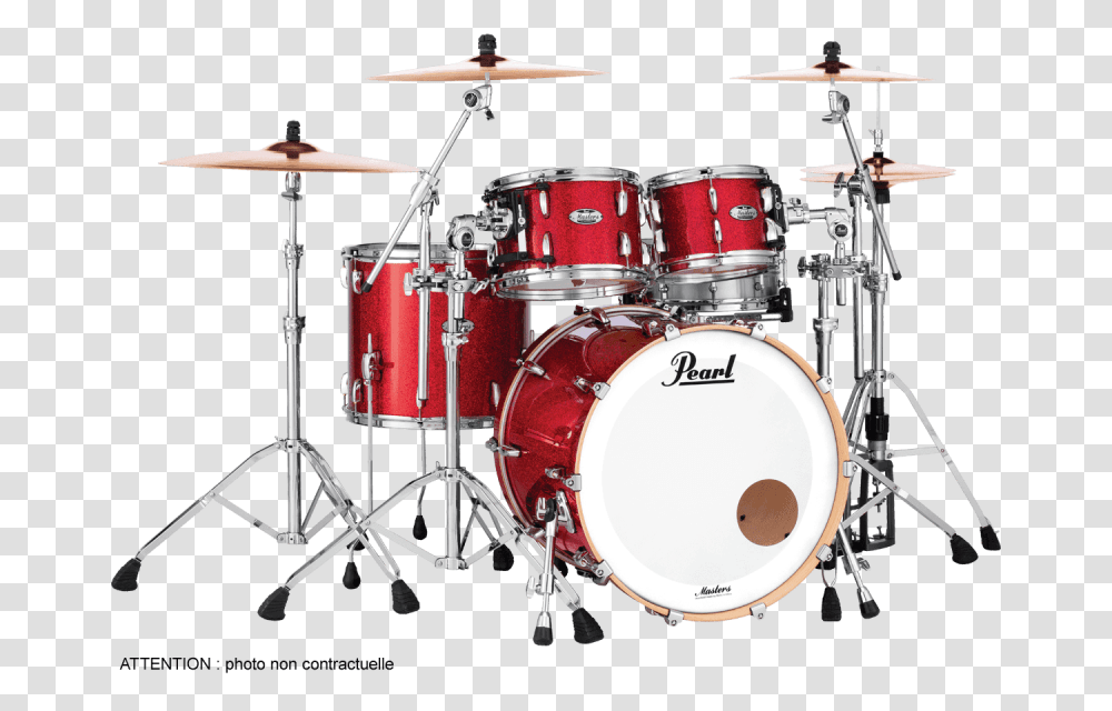 Red Sparkle Pearl Master Maple Complete Red, Drum, Percussion, Musical Instrument, Helicopter Transparent Png