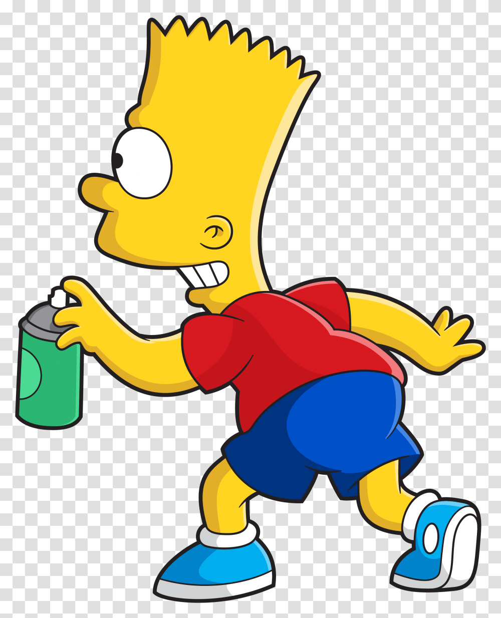 Red Spray Paint Bart Simpson Spray Paint, Tin, Can, Super Mario, Spray Can Transparent Png