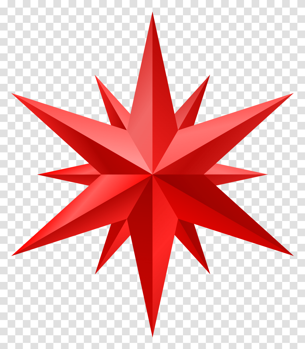 Red Star Clip, Plant, Star Symbol, Leaf Transparent Png