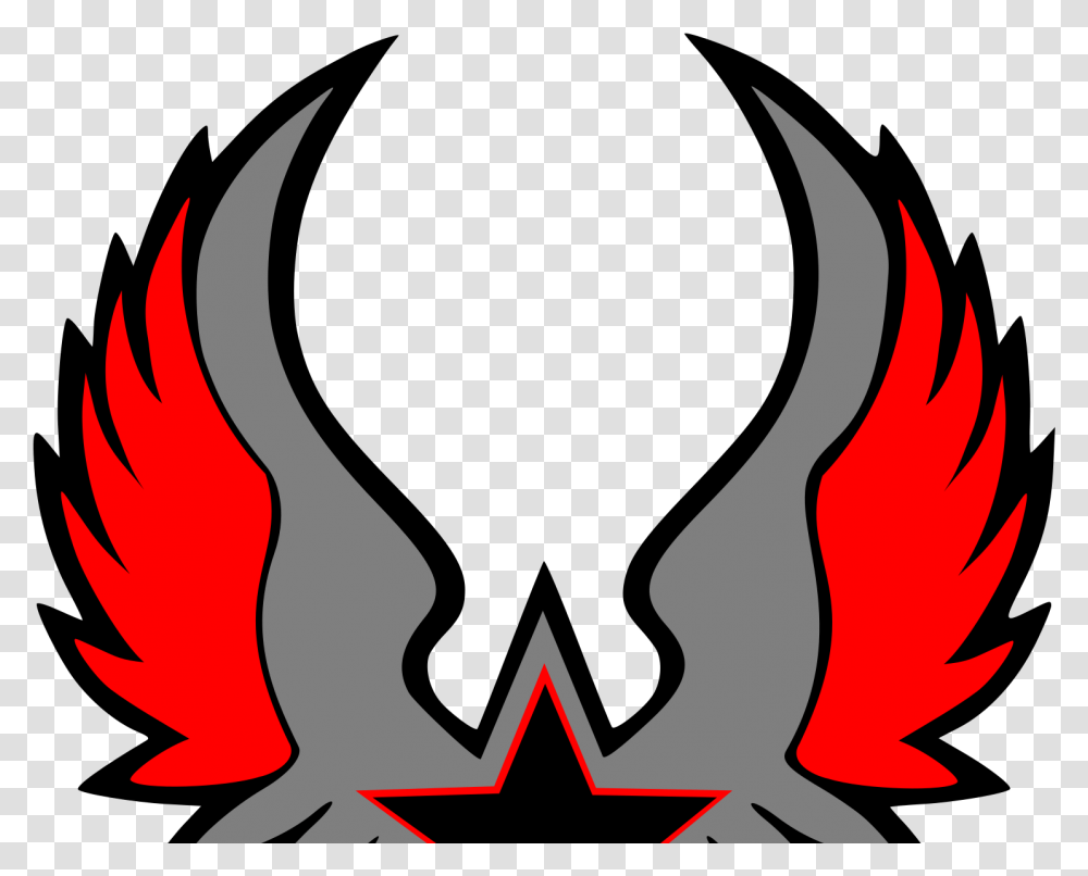 Red Star Emblem 2 Clip Art Icon And Red Star With Wings, Symbol, Dragon Transparent Png