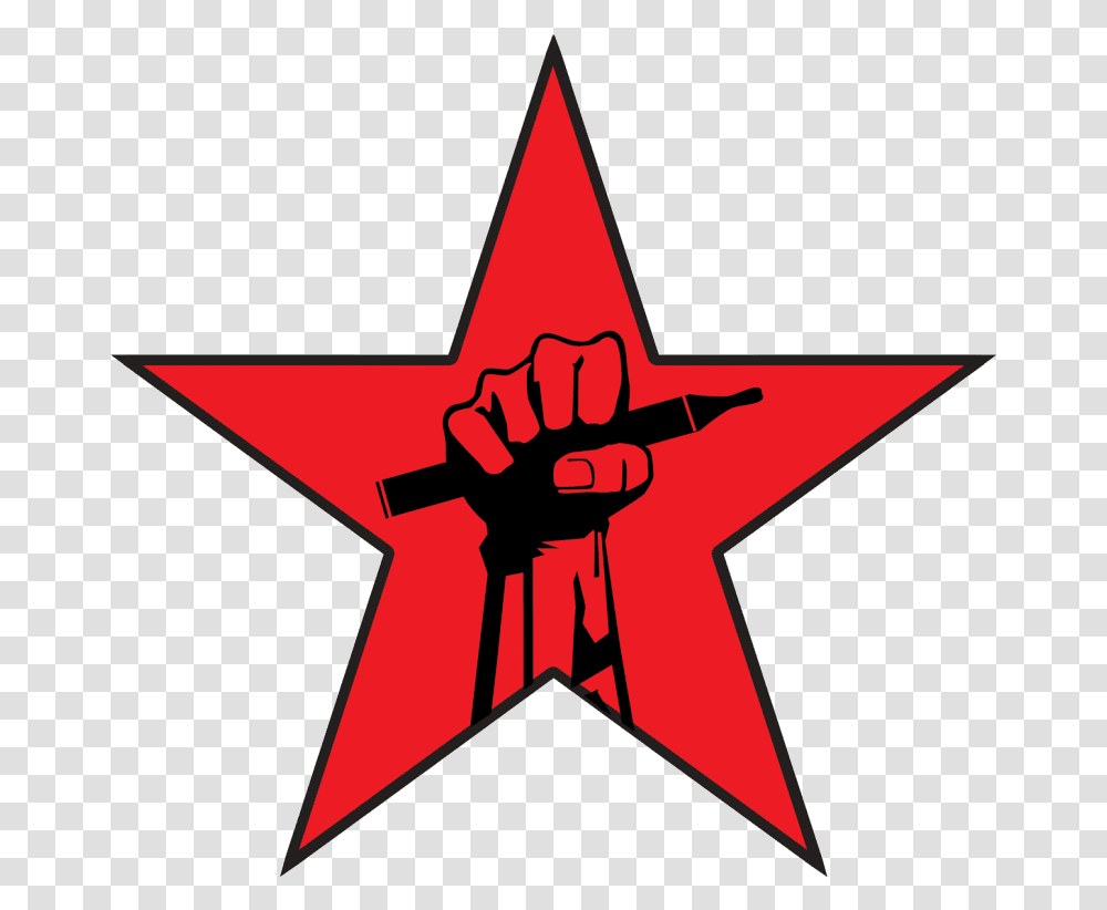 Red Star Vapor, Star Symbol, Hand Transparent Png