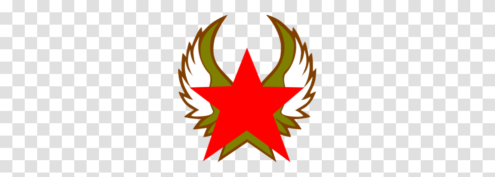 Red Star With Gold Wings Clip Art, Poster, Advertisement, Star Symbol Transparent Png