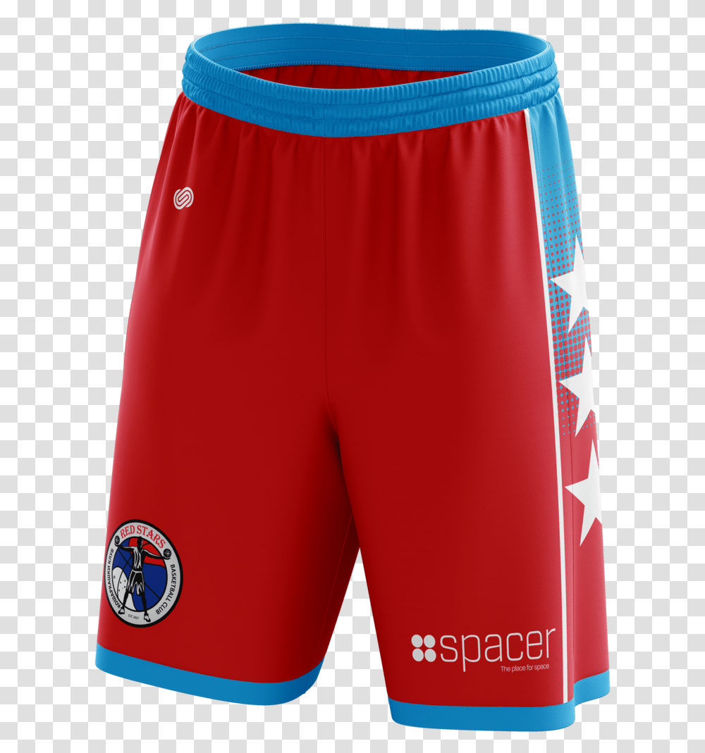 Red Stars Basketball Shorts Board Short, Clothing, Apparel, Underwear Transparent Png