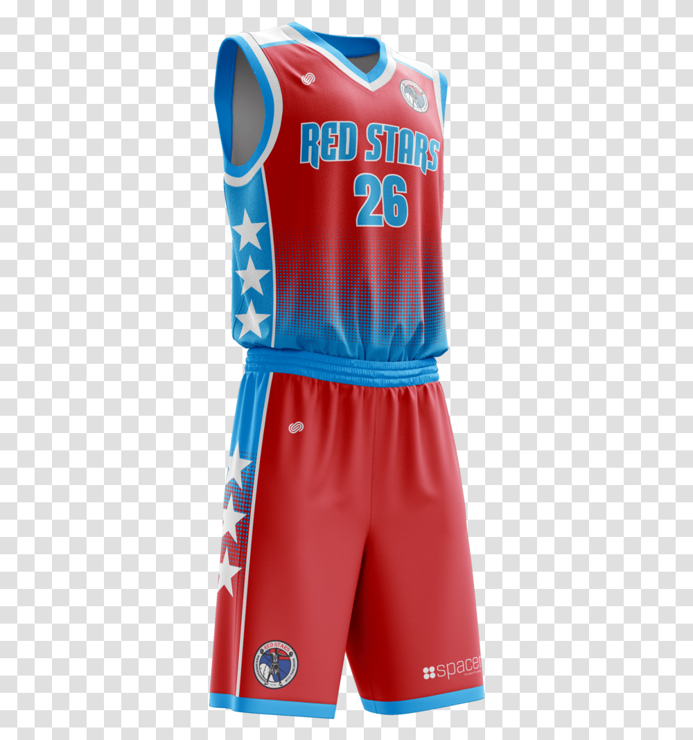 Red Stars Basketball Uniform Sports Jersey, Clothing, Apparel, Shorts, Inflatable Transparent Png