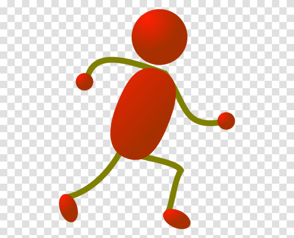 Red Stick Man Figure Red Person Running, Invertebrate, Animal, Ant, Insect Transparent Png