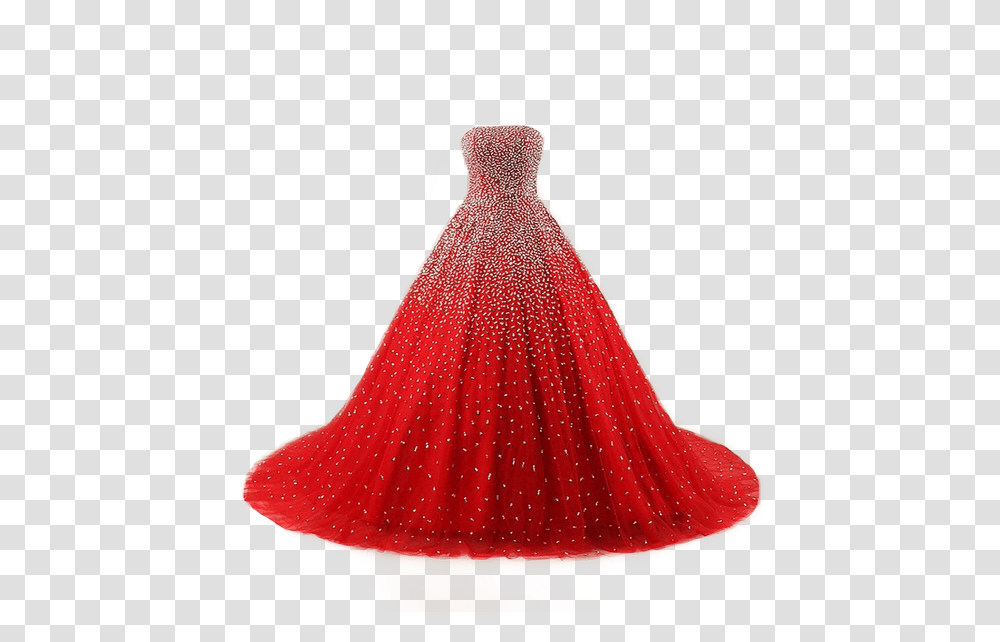 Red Strapless Prom Dress With Silver Sequins And Diamonds Gown, Performer, Person, Dance Pose, Leisure Activities Transparent Png