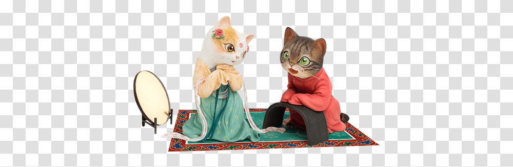 Red String Cat Figurine By Manas Sum Domestic Cat, Pet, Animal, Mammal, Egyptian Cat Transparent Png