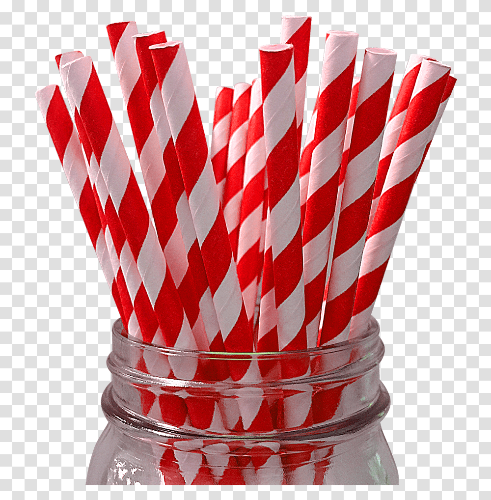 Red Striped 25pc Paper Straws Red Striped Paper Straws 24ct Amscan, Sweets, Food, Confectionery, Pillar Transparent Png
