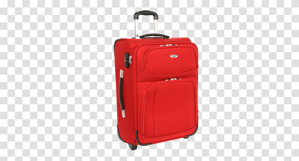 Red Suitcase, Luggage, First Aid Transparent Png