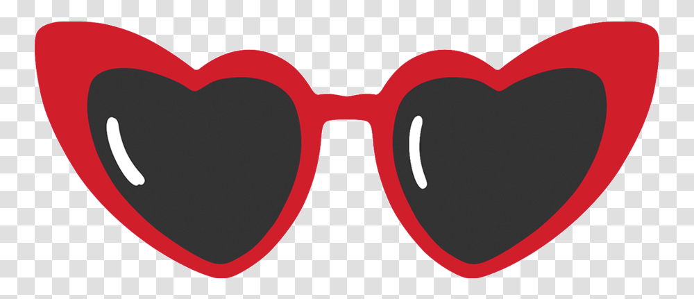 Red Sunglasses Clipart Heart Shaped Sunglasses, Accessories Transparent Png