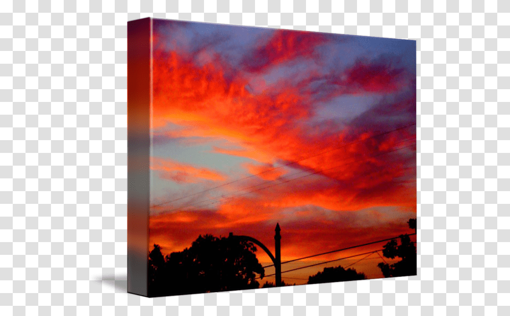 Red Sunset, Nature, Outdoors, Sky, Dawn Transparent Png