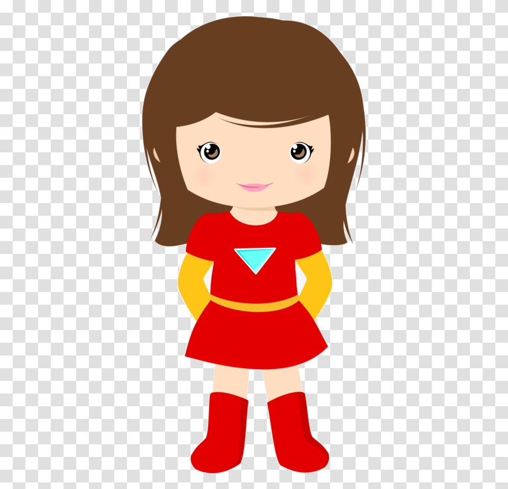Red Superhero Girl Clipart Girl Superhero Clipart, Doll, Toy, Person, Human Transparent Png
