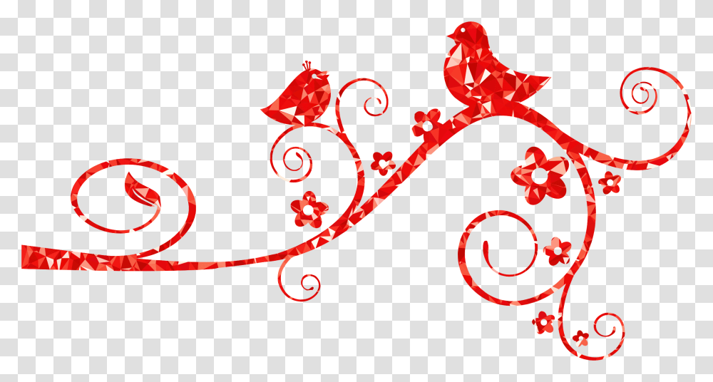 Red Swirl Design Border Designs Black And White Butterflies, Floral Design, Pattern Transparent Png