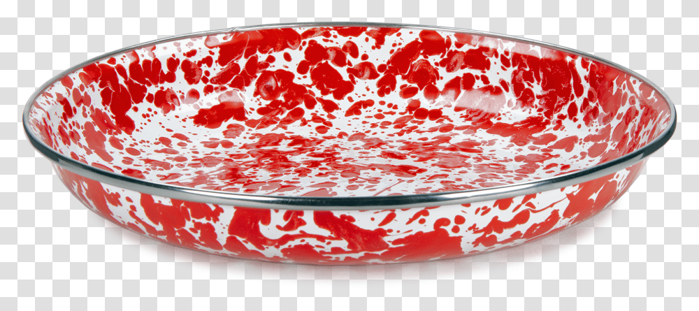 Red Swirl Pasta Plate Ceramic, Plant, Food, Produce, Fruit Transparent Png
