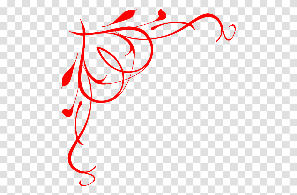 Red Swirls, Floral Design, Pattern Transparent Png