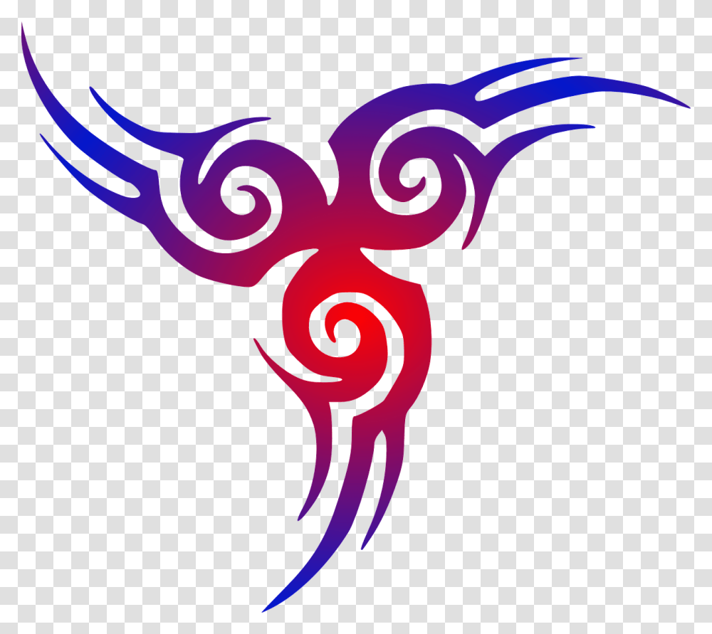Red Swirls Tattoo, Emblem Transparent Png