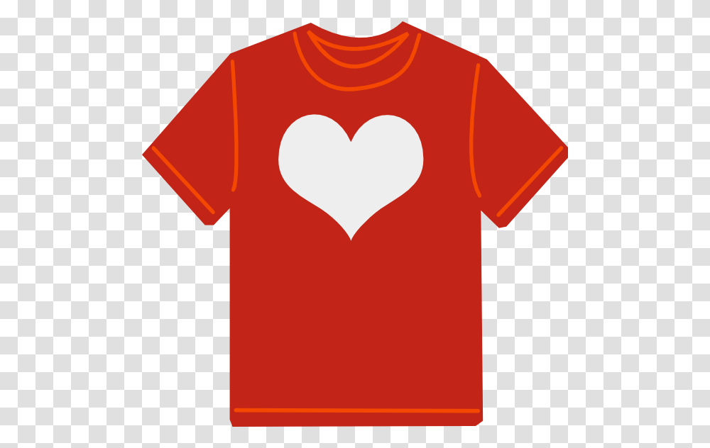 Red T Shirt Clip Art, Apparel, T-Shirt, Heart Transparent Png