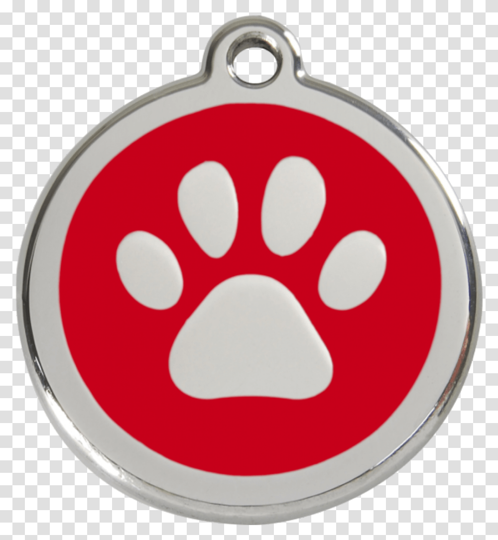 Red Tag On Dog Paw Du Pet, Pendant Transparent Png