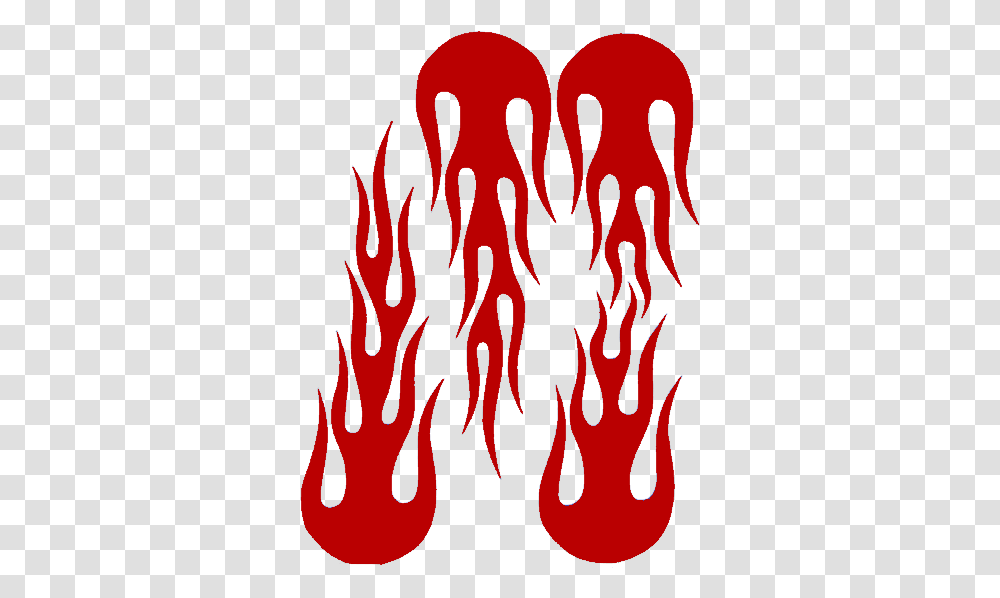 Red Tall Flames 4 X 5 38 Reflective Vinyl Illustration Decal, Text, Stencil Transparent Png