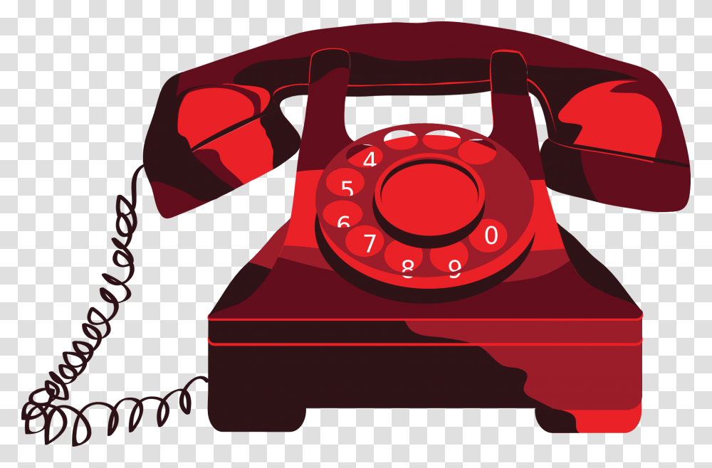 Red Telephone Clip Art Old Red Phone Stock Vector Colourbox, Electronics, Dial Telephone Transparent Png
