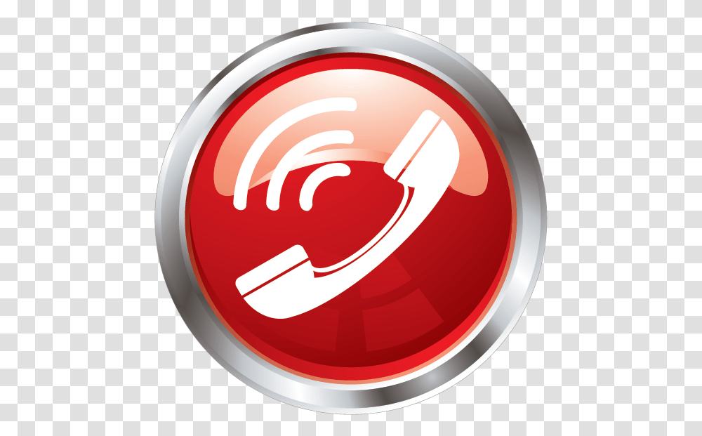 Red Telephone Logo Red Phone Call Icon, Label, Text, Symbol, Trademark Transparent Png