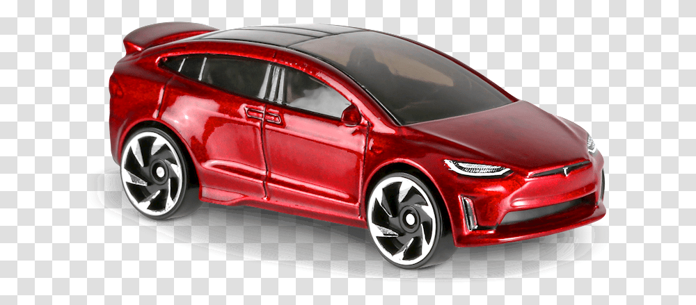 Red Tesla Model X, Car, Vehicle, Transportation, Automobile Transparent Png