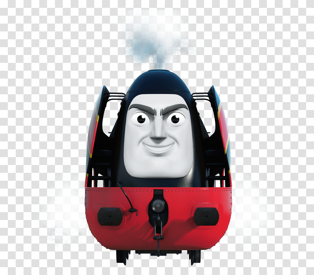 Red Thomas The Train Download Thomas Amp Friends Picture Of James, Helmet, Smoke, Vehicle Transparent Png